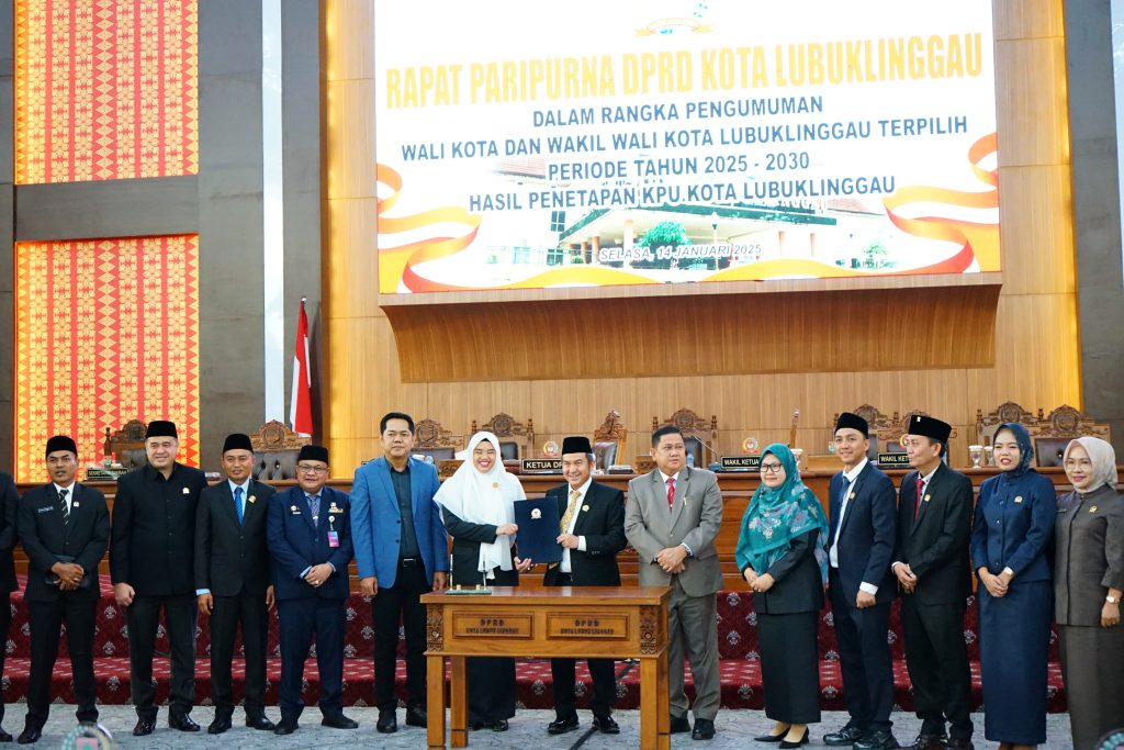 DPRD Kota Lubuk Linggau Gelar Rapat Paripurna Umuman Walikota dan Wakil Walikota Terpilih