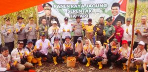 Kapolres Musi Rawas Bersama Stakeholders Gelar Panen Raya Jagung Serentak Tahap I di Desa Air Satan