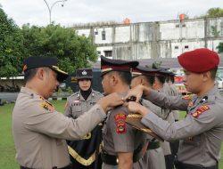 Kapolres Lubuk Linggau Pimpin Upacara Serah Terima Jabatan dan Korps Raport Kenaikan Pangkat Personel